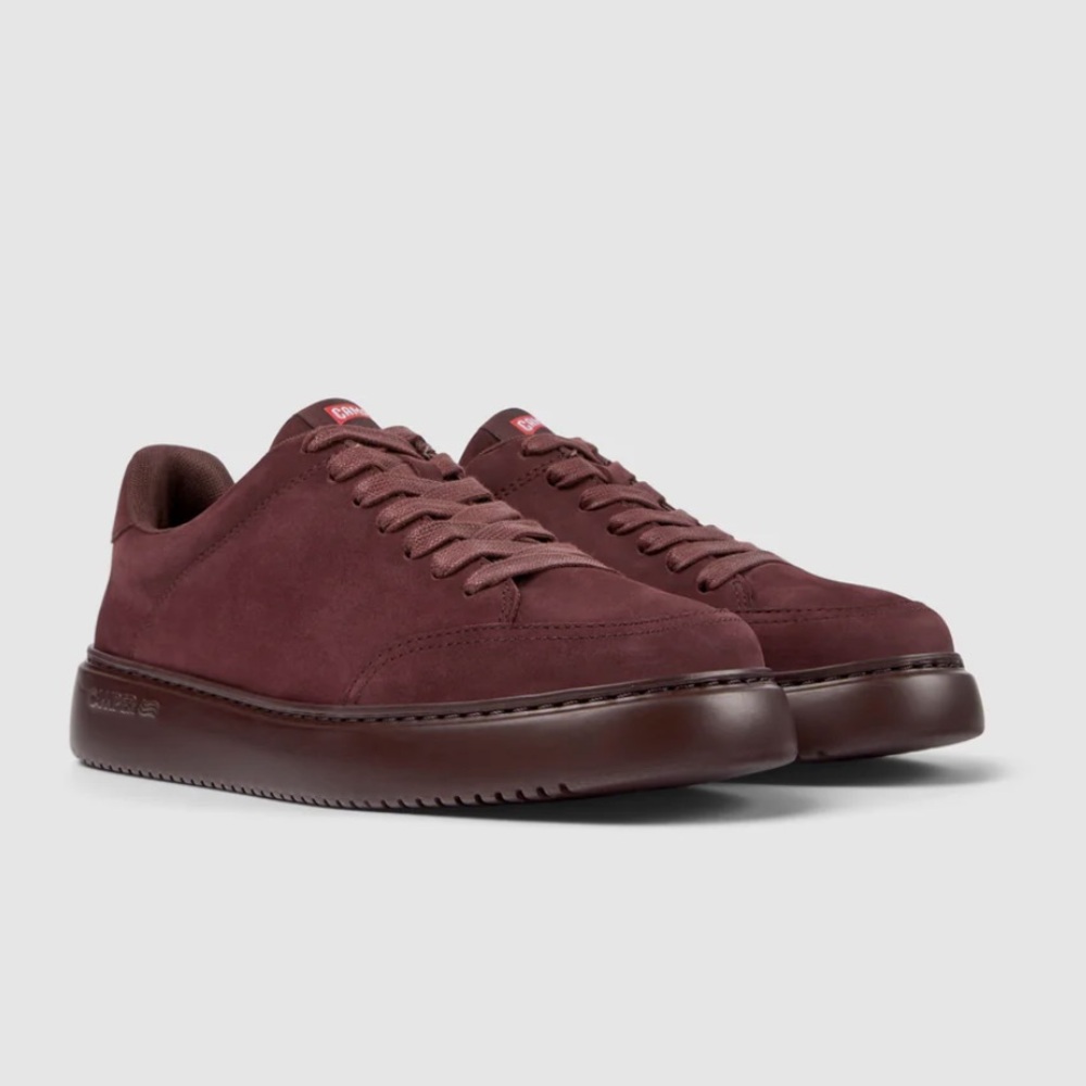 Camper K21 Maroon Suede Sneakers